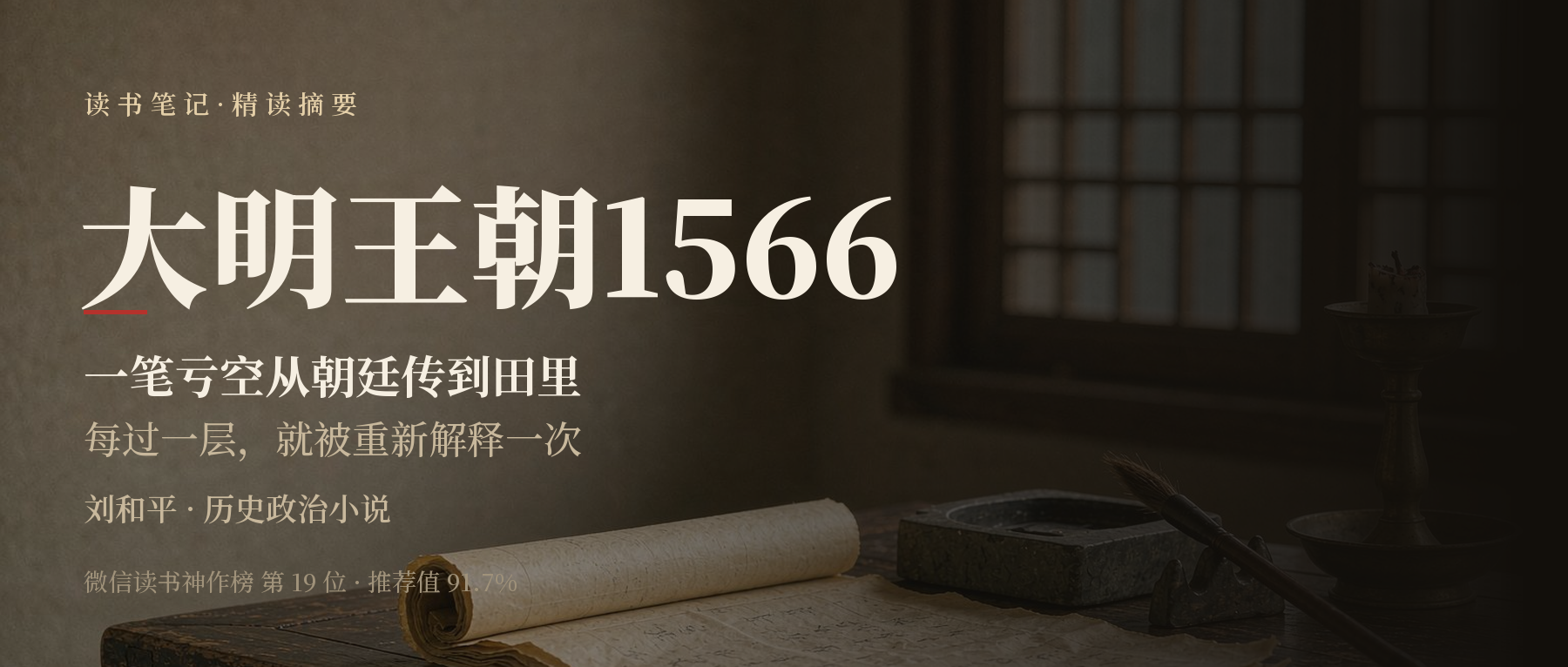 《大明王朝1566》精读笔记封面